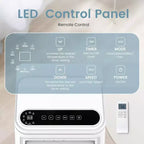 Acondicionador de Aire Portátil ZAFRO, Aire Acondicionado con Refrigeración, Ventilador, Deshumidificador, Modo de Reposo, 55 db, Enfría hasta 42 m²