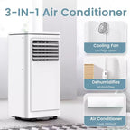 Acondicionador de Aire Portátil ZAFRO, Aire Acondicionado con Refrigeración, Ventilador, Deshumidificador, Modo de Reposo, 55 db, Enfría hasta 42 m²