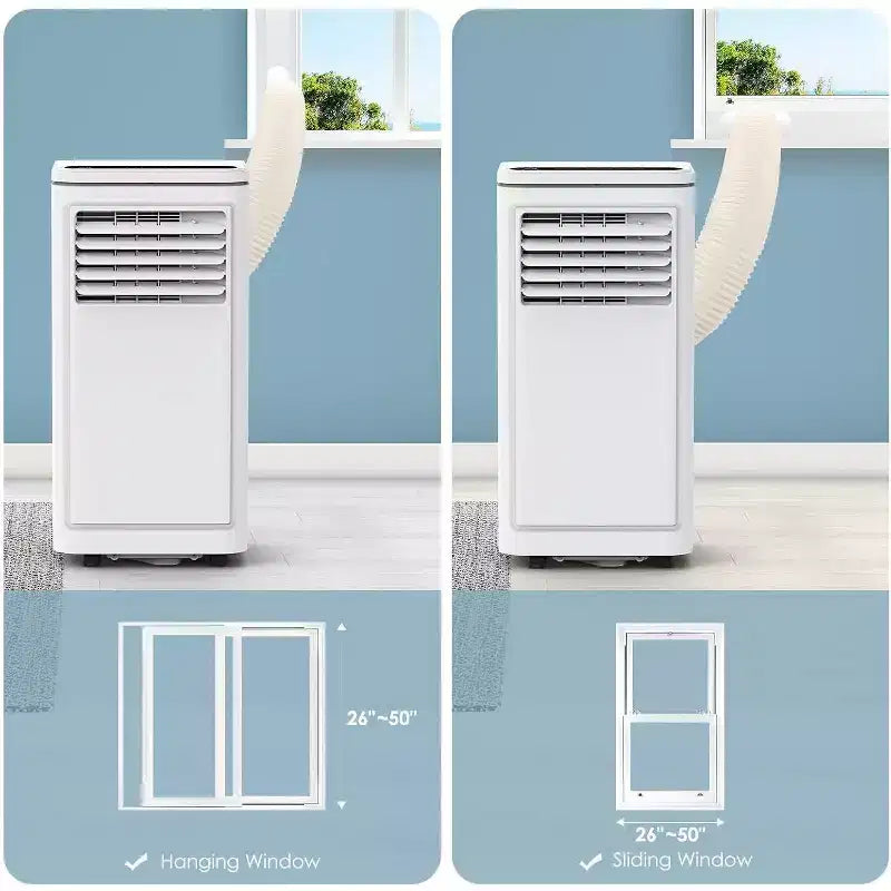Acondicionador de Aire Portátil ZAFRO, Aire Acondicionado con Refrigeración, Ventilador, Deshumidificador, Modo de Reposo, 55 db, Enfría hasta 42 m²