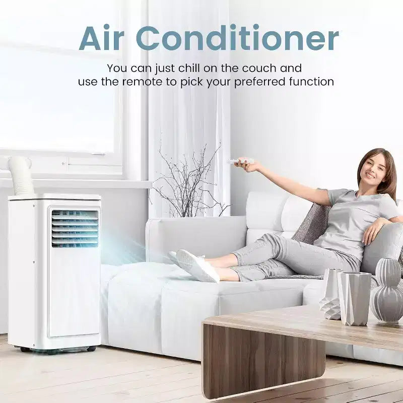 Acondicionador de Aire Portátil ZAFRO, Aire Acondicionado con Refrigeración, Ventilador, Deshumidificador, Modo de Reposo, 55 db, Enfría hasta 42 m²