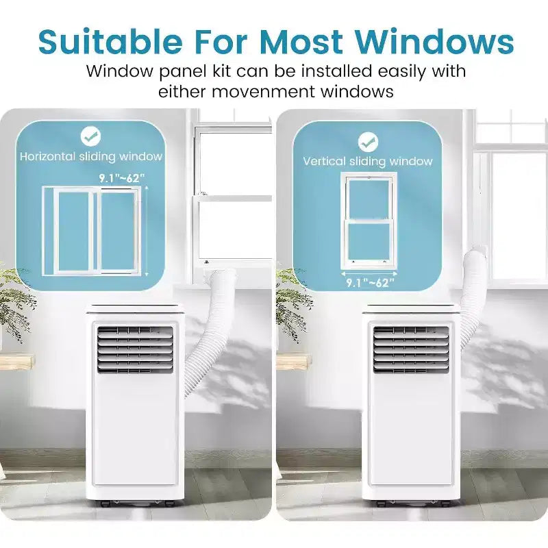 Acondicionador de Aire Portátil ZAFRO, Aire Acondicionado con Refrigeración, Ventilador, Deshumidificador, Modo de Reposo, 55 db, Enfría hasta 42 m²