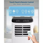 Acondicionador de aire TROPOW, unidad 3 en 1 de 8000 BTU con modo ventilador, control remoto y diseño sin ventilación, aire acondicionado portátil para habitaciones.