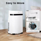 Aire Acondicionado Portátil Costway de 12000 BTU con Ventilador y Deshumidificador, Modo Noche, Temporizador de 24H