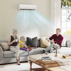 Costway Aire Acondicionado y Calentador Mini Split con Wi-Fi de 11500/11500/17000/23000 BTU, Funciona con Alexa