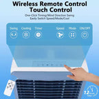 Enfriador de aire evaporativo de 3500 CFM, enfriador de pantano con control remoto y temporizador de 12 horas, 4 paquetes de hielo, 3 modos y velocidades de viento para uso en exteriores e interiores, 13.2 galones