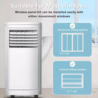 Aire Acondicionado Portátil de 8000 BTU, Enfría Habitaciones de Hasta 32.5 m², CA 4 en 1 con Control Remoto, Pantalla LED, Temporizador de 24 Horas