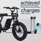 Bicicleta de montaña eléctrica para adultos, neumático gordo de 20 x 4.0, motor de 750 W con batería extraíble de 48 V y 15.6 Ah