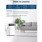 Aire Acondicionado Portátil Acekool de 12,000 BTU - 3 en 1 Refrigeración, Deshumidificador y Ventilador para Habitaciones de hasta 51 m², Pantalla LED, Control Remoto