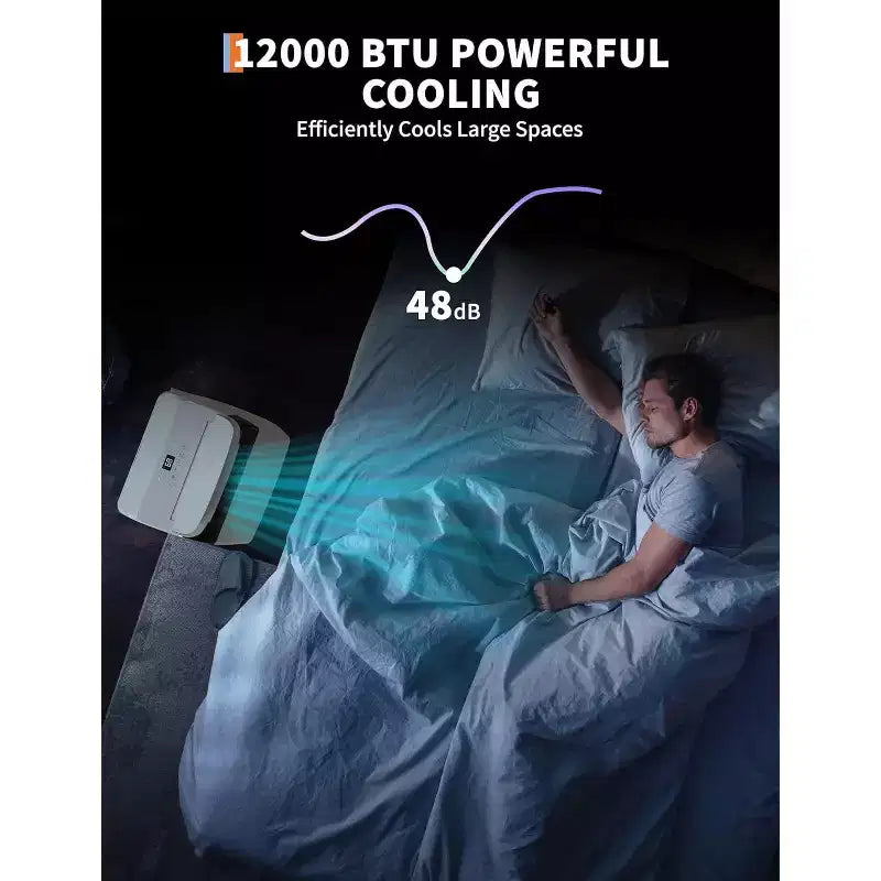 Aire Acondicionado Portátil Acekool de 12,000 BTU - 3 en 1 Refrigeración, Deshumidificador y Ventilador para Habitaciones de hasta 51 m², Pantalla LED, Control Remoto