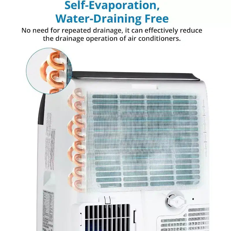 Aire Acondicionado Portátil Acekool de 12,000 BTU - 3 en 1 Refrigeración, Deshumidificador y Ventilador para Habitaciones de hasta 51 m², Pantalla LED, Control Remoto
