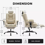Silla de oficina de cuero sintético con soporte lumbar y respaldo alto, silla de escritorio ergonómica con reposacabezas elevable