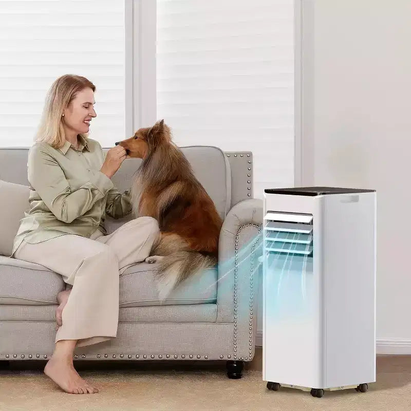 Aires acondicionados portátiles ZAFRO, hasta 450 pies cuadrados, unidad de aire acondicionado 4 en 1 con enfriamiento rápido/eficiencia energética/control remoto/temporizador de 24 horas