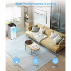 Aires Acondicionados Portátiles ZAFRO, Unidad de Aire Acondicionado Portátil con Modos Frío, Ventilador y Deshumidificación/Enfriamiento Rápido/Eficiencia Energética/Control Remoto
