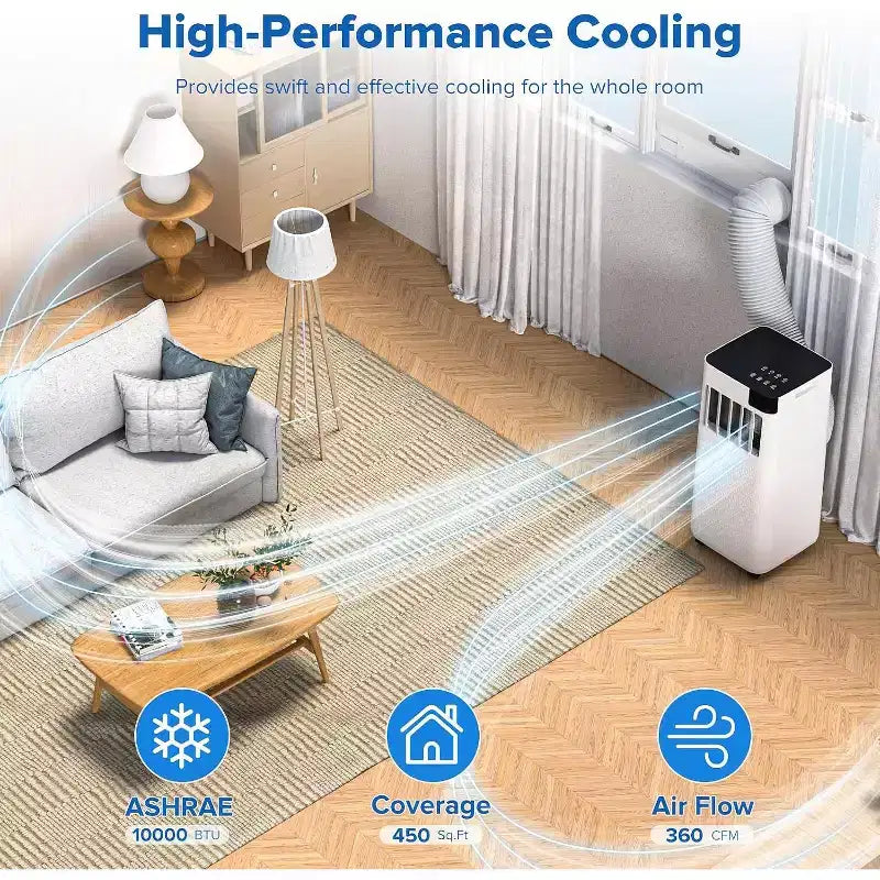 Aires Acondicionados Portátiles ZAFRO, Unidad de Aire Acondicionado Portátil con Modos Frío, Ventilador y Deshumidificación/Enfriamiento Rápido/Eficiencia Energética/Control Remoto