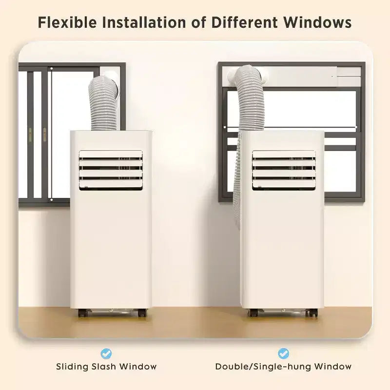 Aire Acondicionado Portátil ZAFRO, Unidad de CA Portátil de 4 Modos con Enfriamiento Rápido/Eficiencia Energética/Control Remoto/Temporizador de 24 Horas para Dormitorio