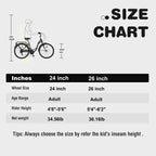 Bicicleta de dama Zeus & Ruta de 24 pulgadas con 7 velocidades y cuadro de acero