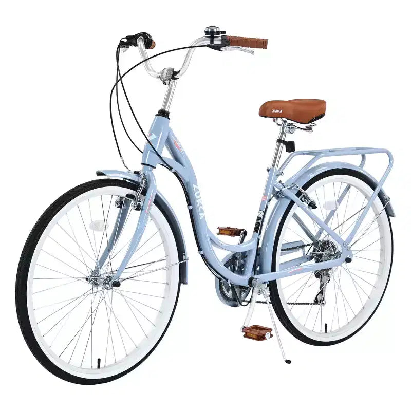 Bicicleta de dama Zeus & Ruta de 24 pulgadas con 7 velocidades y cuadro de acero