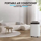 Aire acondicionado portátil Acekool 10000 BTU, 3 en 1 con ventilador y deshumidificador, control remoto, 3 velocidades, temporizador de 24 horas, enfría habitaciones de hasta 42 m², fácil instalación