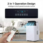 Aire acondicionado portátil Acekool 10000 BTU, 3 en 1 con ventilador y deshumidificador, control remoto, 3 velocidades, temporizador de 24 horas, enfría habitaciones de hasta 42 m², fácil instalación