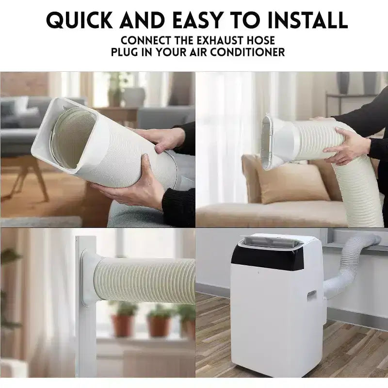 Aire acondicionado portátil Acekool 10000 BTU, 3 en 1 con ventilador y deshumidificador, control remoto, 3 velocidades, temporizador de 24 horas, enfría habitaciones de hasta 42 m², fácil instalación