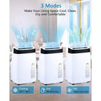 Aire acondicionado portátil Acekool 10000 BTU, 3 en 1 con ventilador y deshumidificador, control remoto, 3 velocidades, temporizador de 24 horas, enfría habitaciones de hasta 42 m², fácil instalación