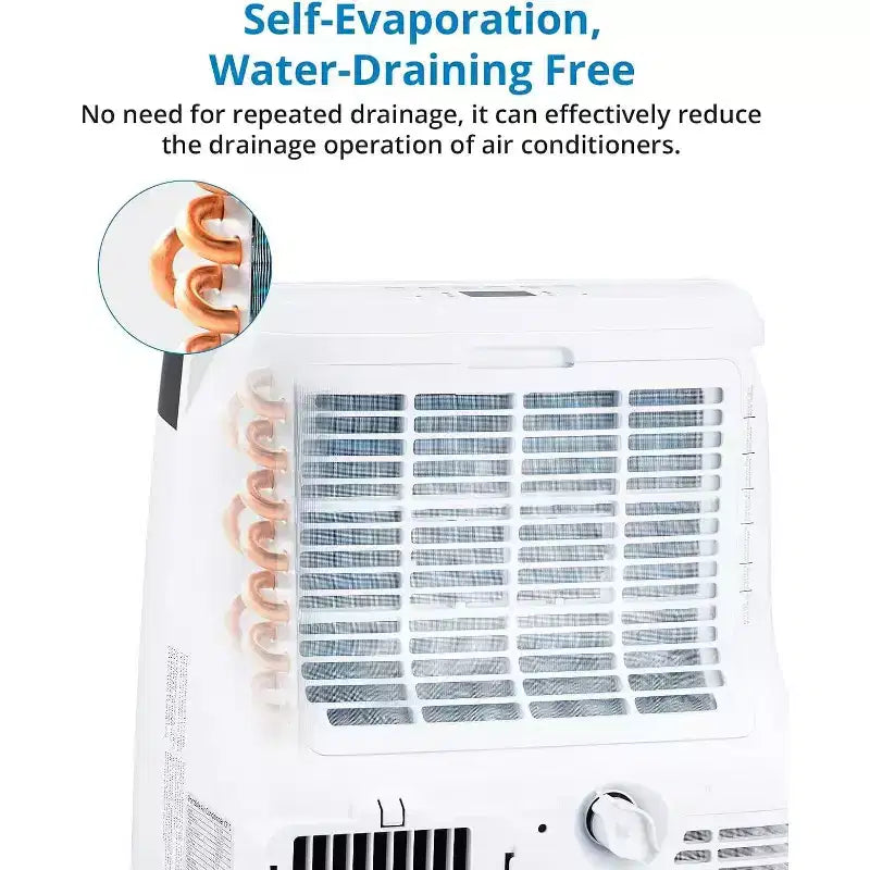 Aire acondicionado portátil Acekool 10000 BTU, 3 en 1 con ventilador y deshumidificador, control remoto, 3 velocidades, temporizador de 24 horas, enfría habitaciones de hasta 42 m², fácil instalación