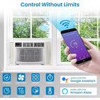 Acekool Aire Acondicionado de Ventana de 10000 BTU, Unidad de CA Inteligente con Wi-Fi Enfría Habitaciones de Hasta 42 m², Silencioso, Ahorro de Energía, Control por Aplicación Remota, Fácil Instalación