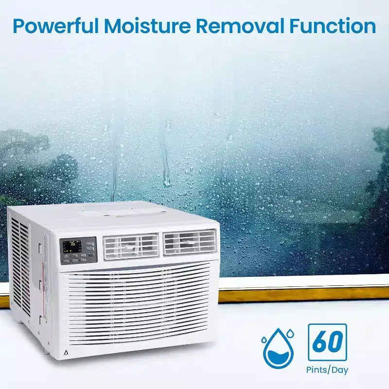 Acekool Aire Acondicionado de Ventana de 10000 BTU, Unidad de CA Inteligente con Wi-Fi Enfría Habitaciones de Hasta 42 m², Silencioso, Ahorro de Energía, Control por Aplicación Remota, Fácil Instalación