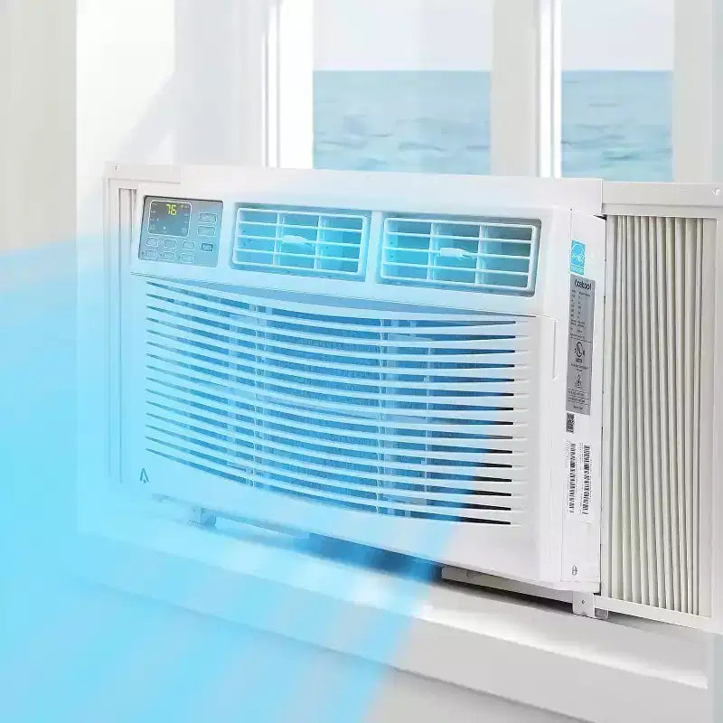 Acekool Aire Acondicionado de Ventana de 10000 BTU, Unidad de CA Inteligente con Wi-Fi Enfría Habitaciones de Hasta 42 m², Silencioso, Ahorro de Energía, Control por Aplicación Remota, Fácil Instalación