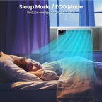 Acekool Aire Acondicionado de Ventana de 10000 BTU, Unidad de CA Inteligente con Wi-Fi Enfría Habitaciones de Hasta 42 m², Silencioso, Ahorro de Energía, Control por Aplicación Remota, Fácil Instalación
