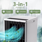 Acekool 8000 BTU Aire Acondicionado Portátil, Silencioso 3 en 1 con Control Remoto, Enfría Hasta 350 Pies Cuadrados, Deshumidificador, Ventilador, Temporizador de 24H