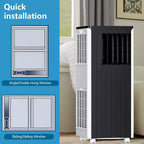 Acekool 8000 BTU Aire Acondicionado Portátil, Silencioso 3 en 1 con Control Remoto, Enfría Hasta 350 Pies Cuadrados, Deshumidificador, Ventilador, Temporizador de 24H