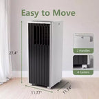 Acekool 8000 BTU Aire Acondicionado Portátil, Silencioso 3 en 1 con Control Remoto, Enfría Hasta 350 Pies Cuadrados, Deshumidificador, Ventilador, Temporizador de 24H