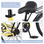 Bicicleta de paseo NAYSAYE Beach Cruiser, ruedas de 26 pulgadas, 7 velocidades, freno en V, sillín cómodo, bicicleta cruiser retro clásica, bicicleta urbana para mujeres, hombres y personas mayores.