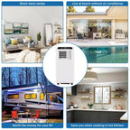 Aire Acondicionado Portátil de 8000 BTU con Enfriamiento Eficiente, Diseño Compacto y Ligero para Fácil Portabilidad, Ideal para Habitaciones Pequeñas a Medianas