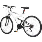 Bicicleta de montaña MTB de 26 pulgadas hykolity para ciclismo al aire libre de 18 velocidades, bicicletas deportivas todoterreno con suspensión completa para adultos, hombres y unisex, color blanco