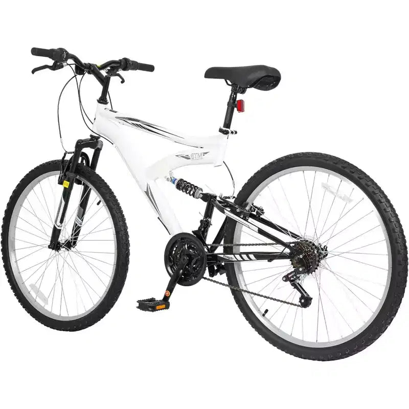 Bicicleta de montaña MTB de 26 pulgadas hykolity para ciclismo al aire libre de 18 velocidades, bicicletas deportivas todoterreno con suspensión completa para adultos, hombres y unisex, color blanco