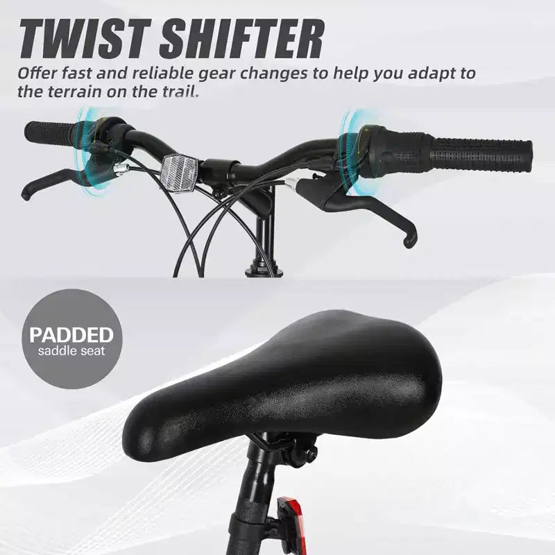 Bicicleta de montaña MTB de 26 pulgadas hykolity para ciclismo al aire libre de 18 velocidades, bicicletas deportivas todoterreno con suspensión completa para adultos, hombres y unisex, color blanco