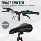 Bicicleta de montaña hykolity de 27.5 pulgadas MTB Ciclismo al aire libre 18 velocidades Bicicletas deportivas Todoterreno Suspensión total para adultos Hombres Unisex Negro
