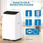 Acekool Aire acondicionado portátil y calentador de 14,000 BTU, aire acondicionado 4 en 1 con deshumidificador, ventilador, control remoto, temporizador, enfría y calienta hasta 70 m², kit de ventana