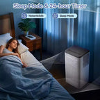 Aire acondicionado portátil Acekool de 8000 BTU, 3 en 1, aire acondicionado, deshumidificador y ventilador, enfría 32,5 m², modo silencioso para dormir, control remoto y kit para ventana
