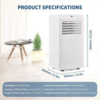 Acekool Aire Acondicionado Portátil de 8,000 BTU, Ventilador Deshumidificador de CA 4 en 1, para Habitaciones de hasta 32.5 m², Temporizador, Control Remoto, Fácil de Mover