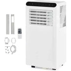 Acekool 8,000 BTU Portable Air Conditioner, 4-in-1 AC Dehumidifier Fan, for Rooms up to 350 Sq. Ft, Timer, Remote, Easy Move