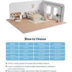 Acekool Aire Acondicionado Portátil de 8,000 BTU, Ventilador Deshumidificador de CA 4 en 1, Control Remoto, Temporizador, para Habitaciones de hasta 350 Pies Cuadrados, Kit para Ventana