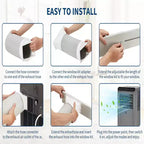 Acekool Aire Acondicionado Portátil de 8,000 BTU, 4 en 1, AC, Deshumidificador, Ventilador, Modo Sueño, Control Remoto, Temporizador, Kit para Ventana, para Habitaciones de hasta 32.5 m², Gris
