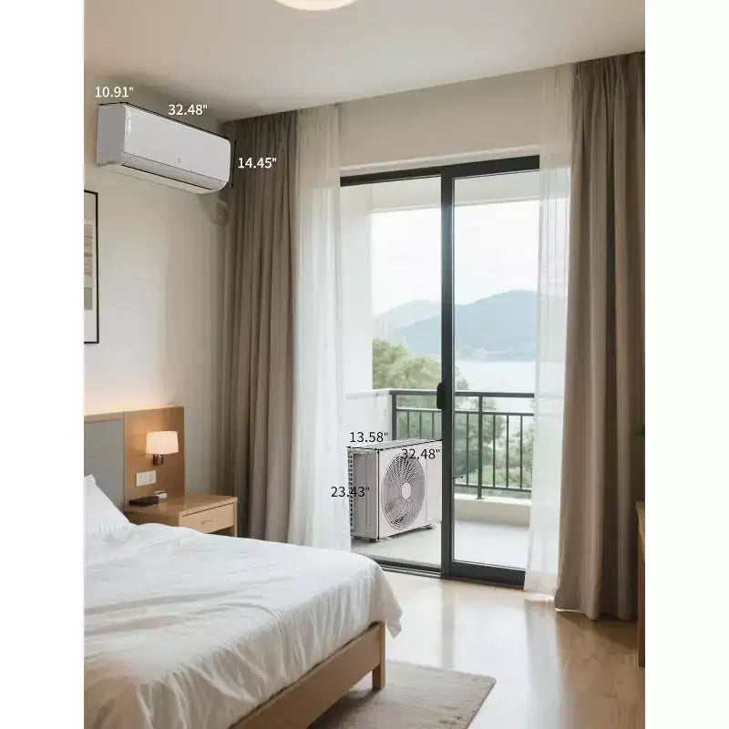 Acekool 18000 BTU Mini Split AC y Bomba de Calor, 19 SEER2 Inverter, WiFi, Sistema sin Conductos para Habitaciones de hasta 116 m², Kit de Instalación Incluido