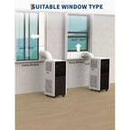 Acekool Aire Acondicionado Portátil de 14,000 BTU, 3 en 1, CA, Ventilador, Deshumidificador, para Habitaciones de hasta 65 m², Control Remoto, Temporizador, Modo Noche, Negro+Blanco