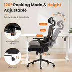 Silla de oficina Bestier con soporte lumbar y reposacabezas ajustables, cómoda silla de ordenador de malla con reposabrazos plegables suaves, silla gamer de altura regulable