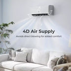 Aire acondicionado mini split Costway 9100BTU con wifi, 20.5 SEER2 115 V, con inversor, blanco/gris