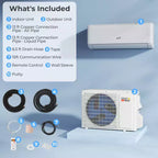 Aire acondicionado mini split Costway 9100BTU con wifi, 20.5 SEER2 115 V, con inversor, blanco/gris